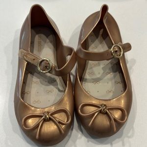 Mini Melissa gold shoes